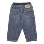 LEVI'S Boys Jeans Blue Regular Denim W16 L10 Dinosaur Print Elastic Waist
