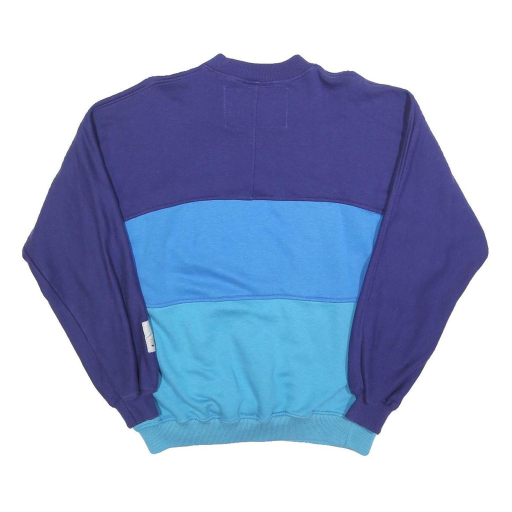 Womens Blue & Dark Blue Sweatshirt Crew Neck XL Casual Cotton Blend Pullover