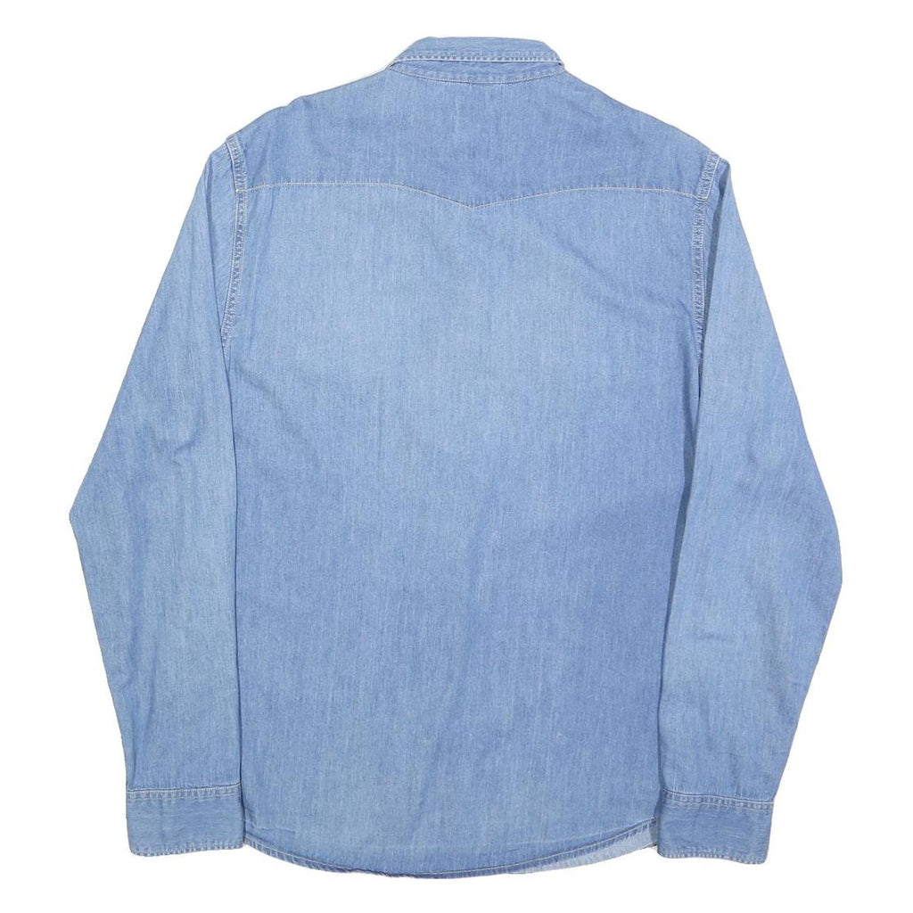 LEE Womens Blue Denim Shirt L Cotton Long Sleeve Button Closure Casual