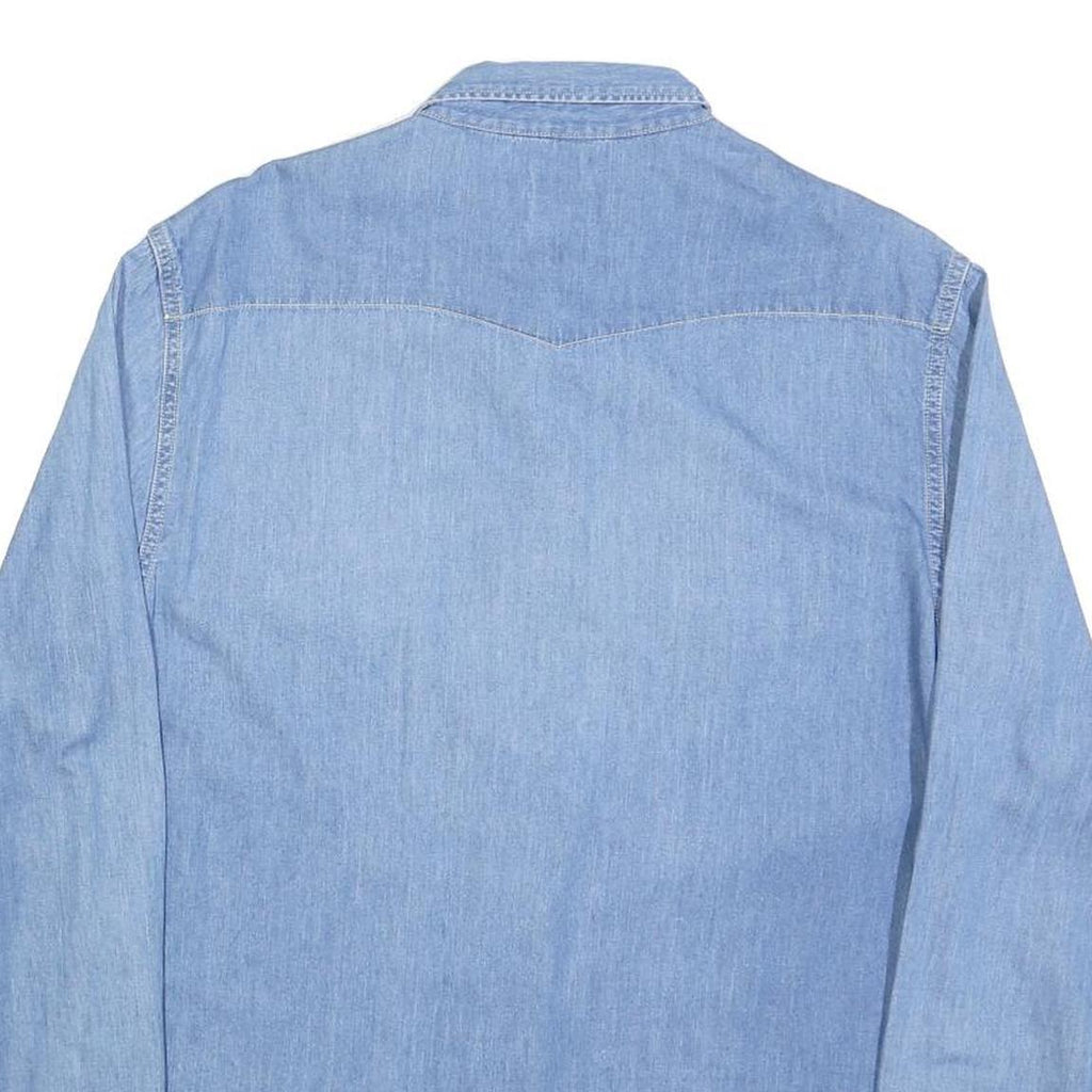 LEE Womens Blue Denim Shirt L Cotton Long Sleeve Button Closure Casual