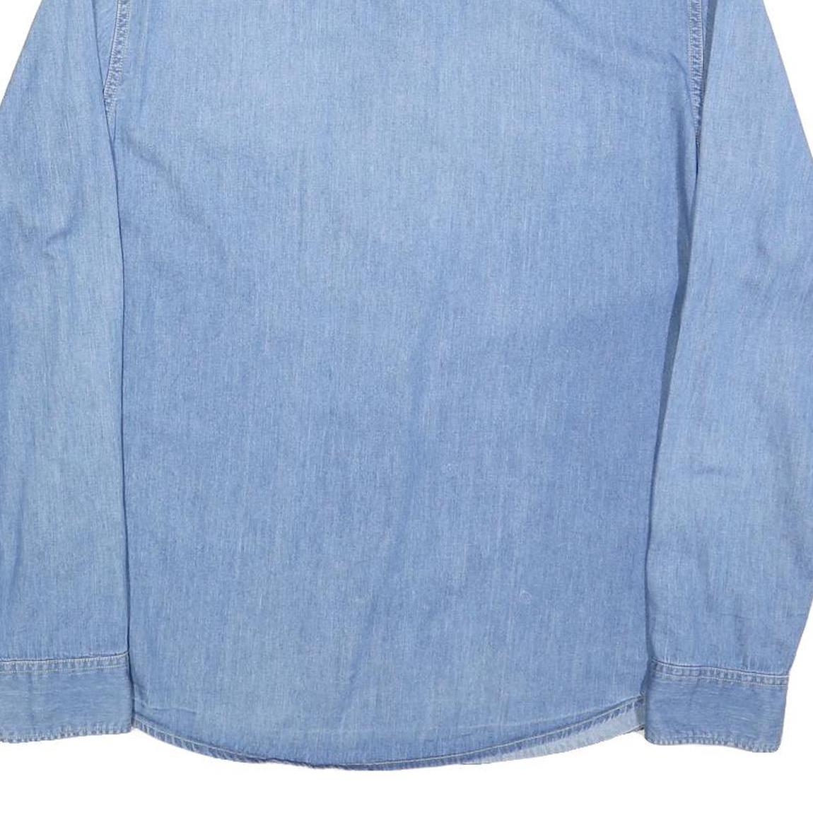 LEE Womens Blue Denim Shirt L Cotton Long Sleeve Button Closure Casual