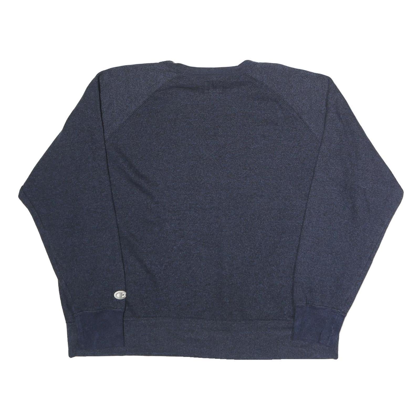 CHAMPION Mens Navy Blue Sweatshirt Crew Neck XL Classic Cotton Blend Pullover