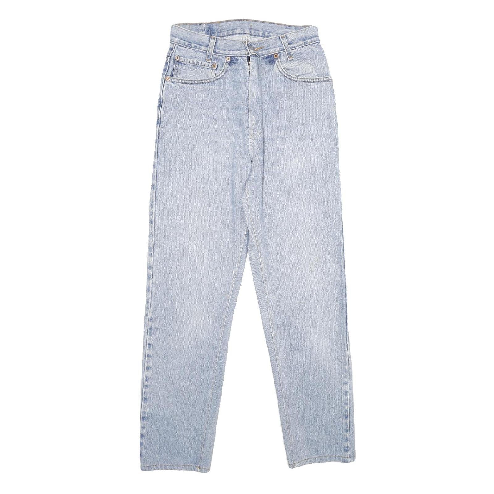 LEVI'S 505 Womens Jeans Blue Regular Straight Denim Light W25 L30 Classic Fit