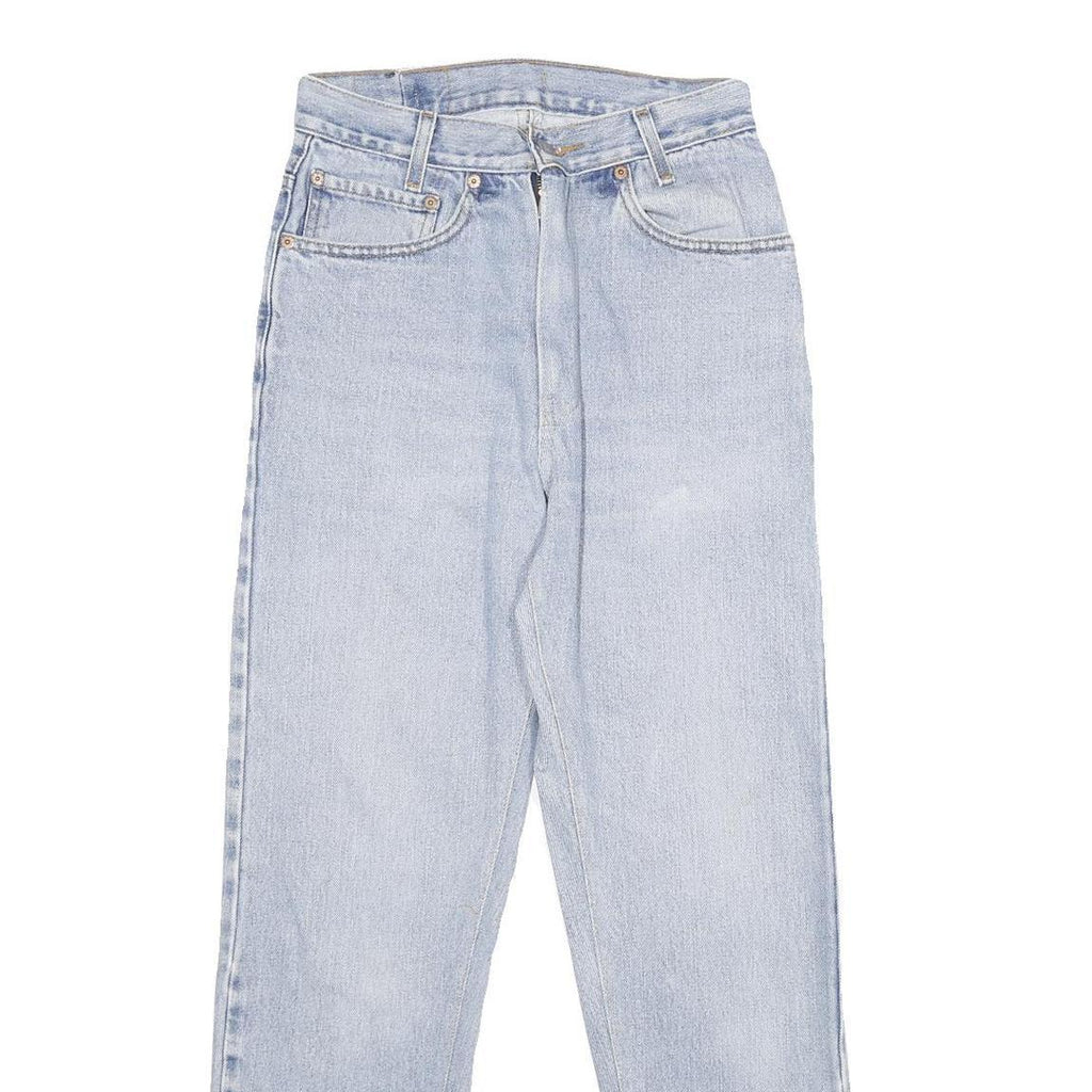LEVI'S 505 Womens Jeans Blue Regular Straight Denim Light W25 L30 Classic Fit