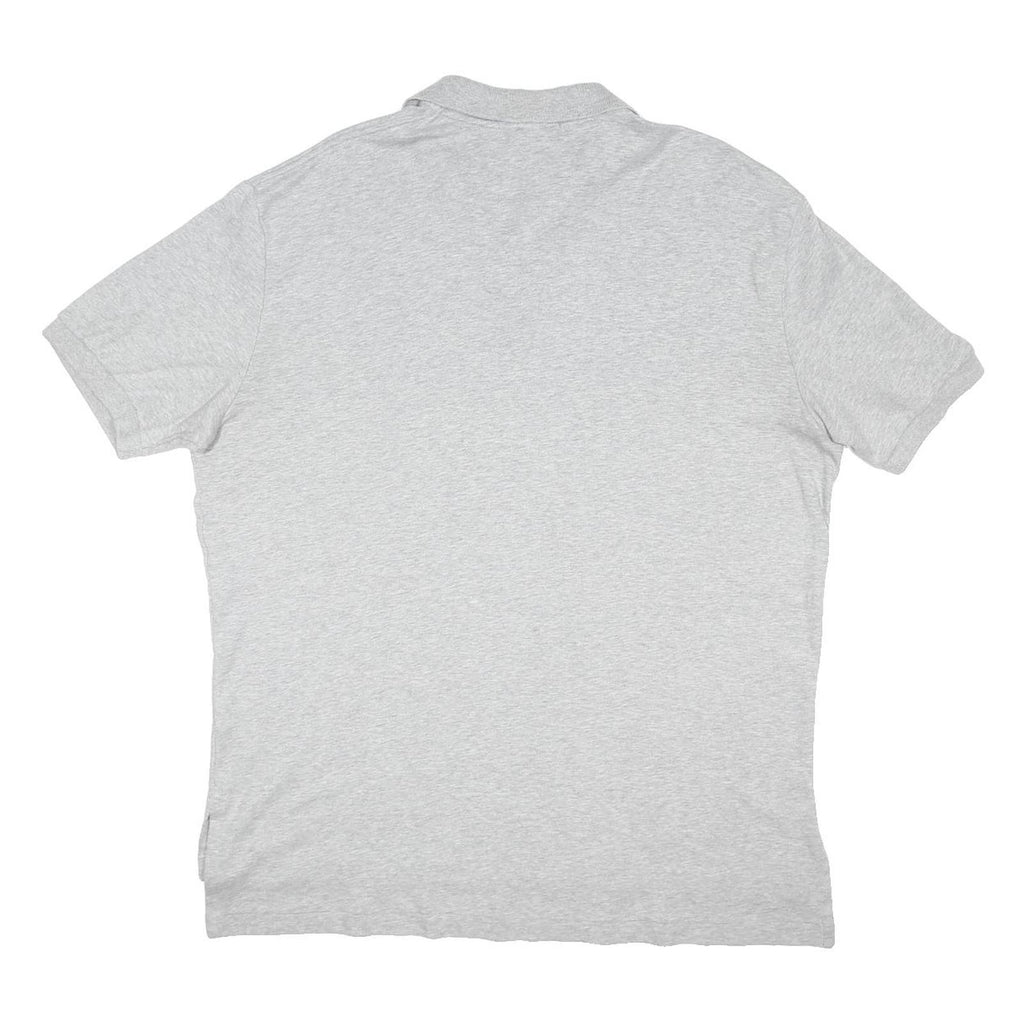 POLO RALPH LAUREN Mens Grey Short Sleeve Plain Cotton Blend Polo Shirt L