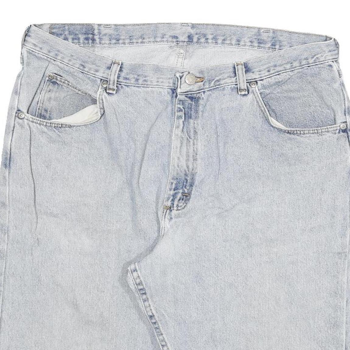 WRANGLER Mens Denim Blue Casual Shorts 2XL W36 Cotton Comfort Fit