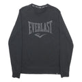 EVERLAST Mens Black Crew Neck M Logo Print Cotton Blend Sweatshirt