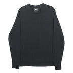 EVERLAST Mens Black Crew Neck M Logo Print Cotton Blend Sweatshirt