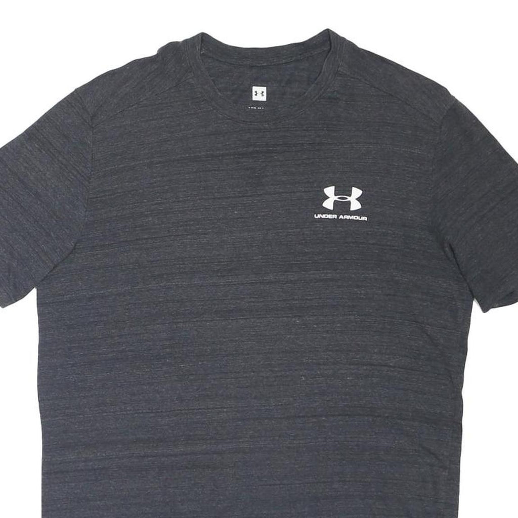 UNDER ARMOUR Mens Grey Graphic T-Shirt M Short Sleeve Crew Neck Performance