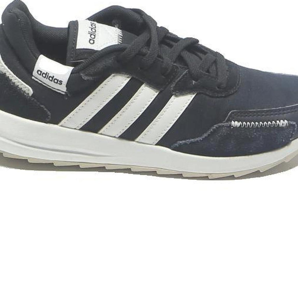 ADIDAS Womens Retro Runner Trainers Synthetic UK 6 Black White Comfort Casual