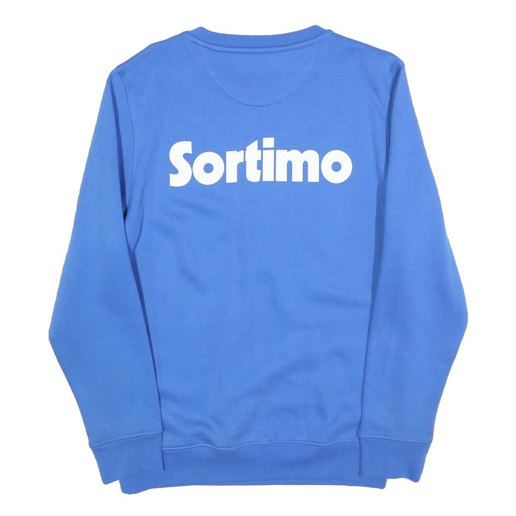 ENGELBERT STRAUSS Mens Blue Sweatshirt S Crew Neck Pullover Logo Comfort