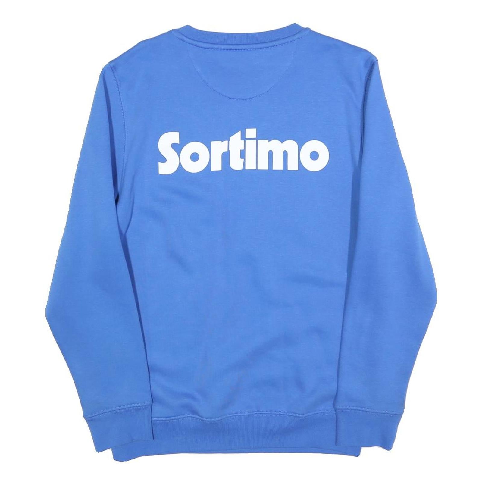 ENGELBERT STRAUSS Mens Blue Sweatshirt S Crew Neck Pullover Logo Comfort