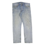 CARHARTT Mens Jeans Blue Regular Straight Denim Medium W37 L32 Zip Closure