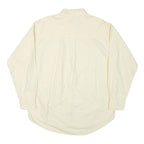 CHAPS RALPH LAUREN Mens Cream & Yellow Shirt L Button-Down Collar Cotton Blend