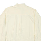 CHAPS RALPH LAUREN Mens Cream & Yellow Shirt L Button-Down Collar Cotton Blend