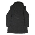 GUESS Womens Black Quilted Jacket L Polyester Blend Zip Warm Winter