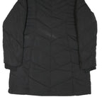 GUESS Womens Black Quilted Jacket L Polyester Blend Zip Warm Winter