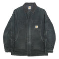 CARHARTT Mens Black Workwear Jacket XL Cotton Zip Plain Durable Heavyweight