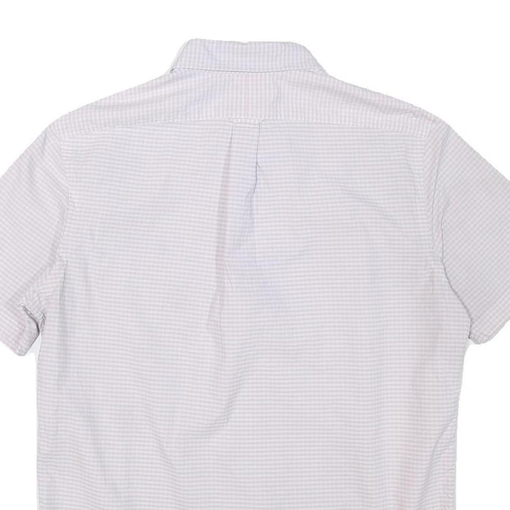 RALPH LAUREN Mens White & Pink Check Shirt M Classic Fit Button Down Summer
