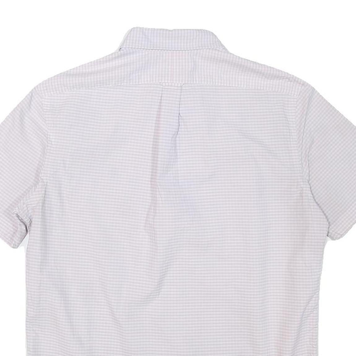 RALPH LAUREN Mens White & Pink Check Shirt M Classic Fit Button Down Summer