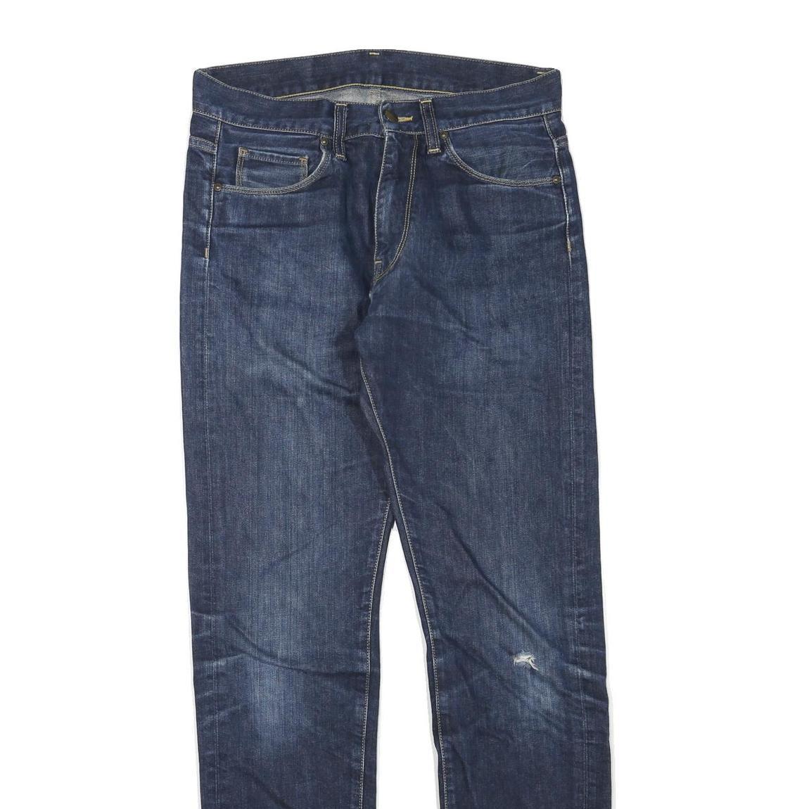 CARHARTT Mens Jeans Blue Regular Skinny Denim Medium W30 L32 Classic Zip