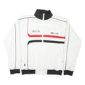 TTK Womens White & Black & Red Sports Track Jacket S Nylon Zip