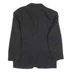 BOSS HUGO BOSS Mens Black Wool Herringbone Classic Tailored Jacket L