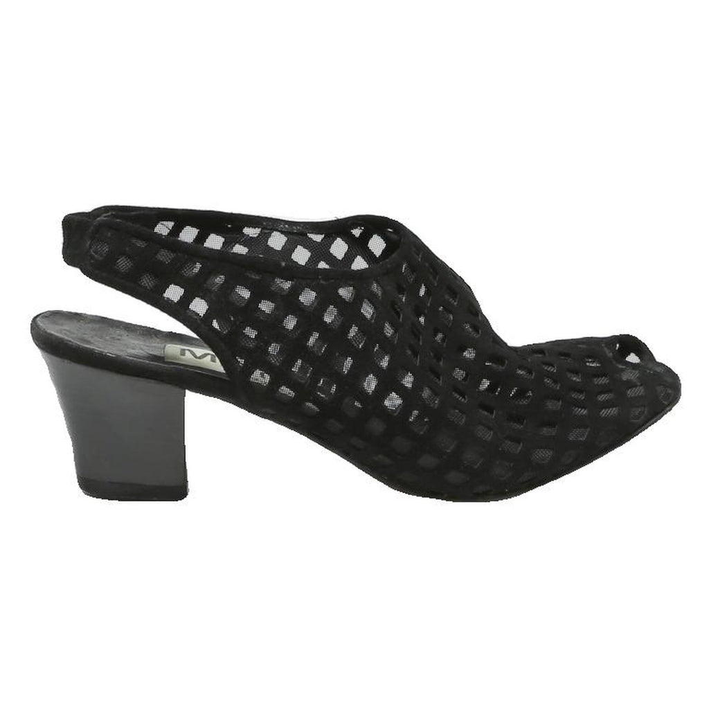 MARIPE Womens Slingback Peep Toe Black Synthetic UK 4.5 Elegant Summer Heel