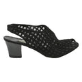 MARIPE Womens Slingback Peep Toe Black Synthetic UK 4.5 Elegant Summer Heel