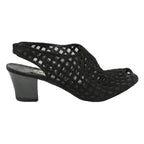 MARIPE Womens Slingback Peep Toe Black Synthetic UK 4.5 Elegant Summer Heel