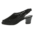 MARIPE Womens Slingback Peep Toe Black Synthetic UK 4.5 Elegant Summer Heel