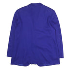 KORET Womens Blue Wool Jacket UK 16 Tailored Button Closure Plain Elegant