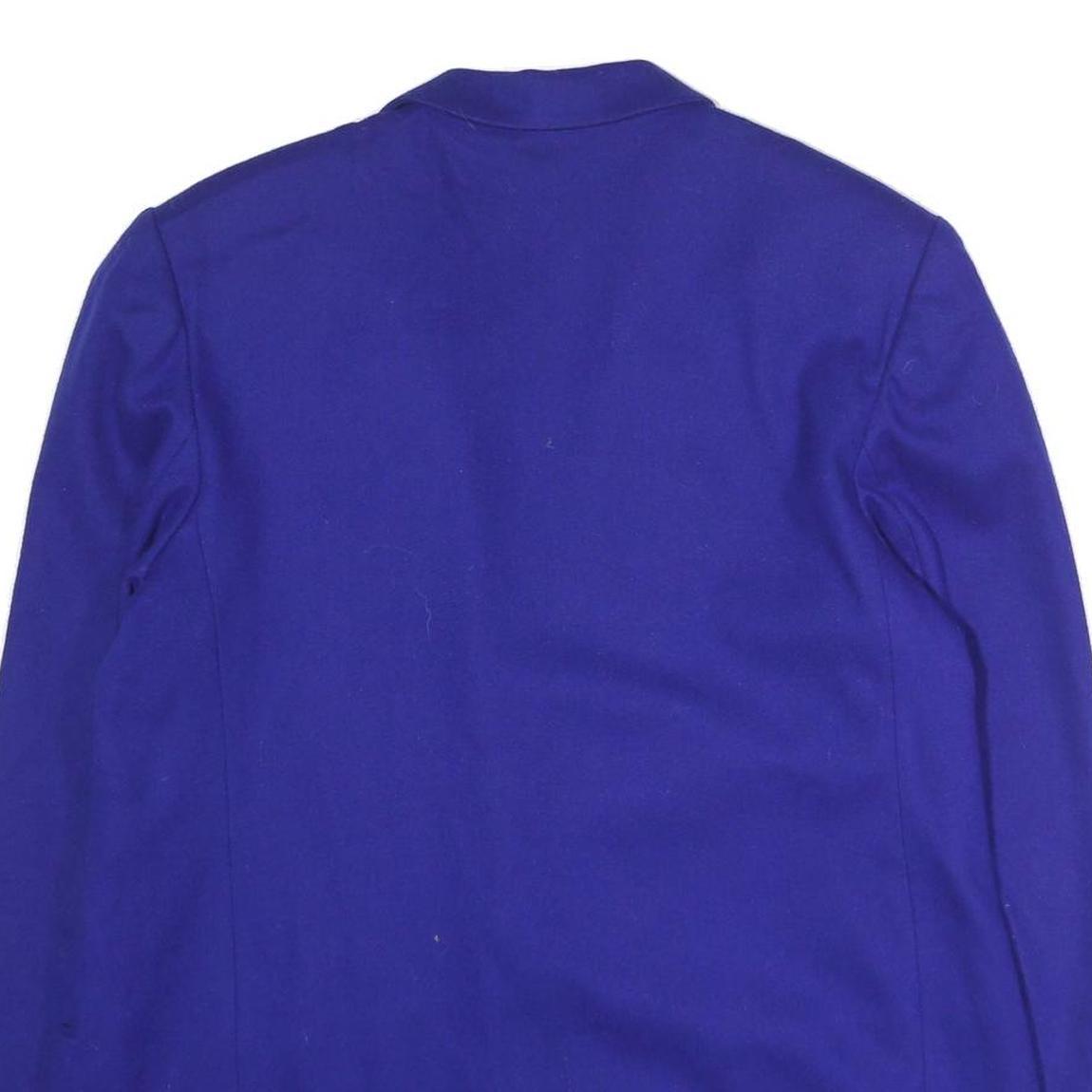 KORET Womens Blue Wool Jacket UK 16 Tailored Button Closure Plain Elegant