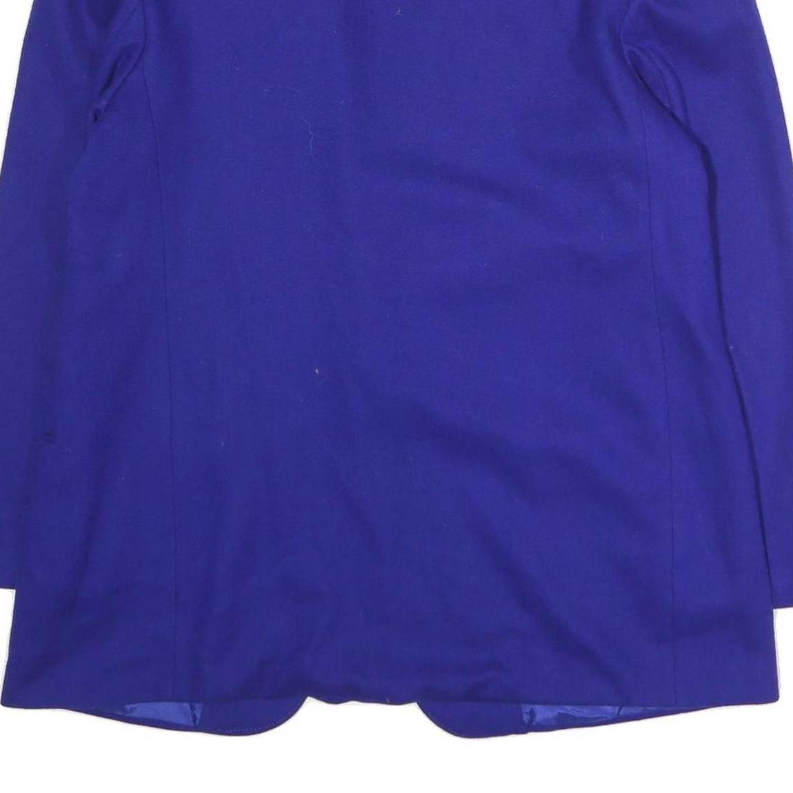 KORET Womens Blue Wool Jacket UK 16 Tailored Button Closure Plain Elegant