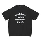 DIESEL Mens Black Cotton Blend Shirt L Miracle Lanes 250 Club Graphic Back