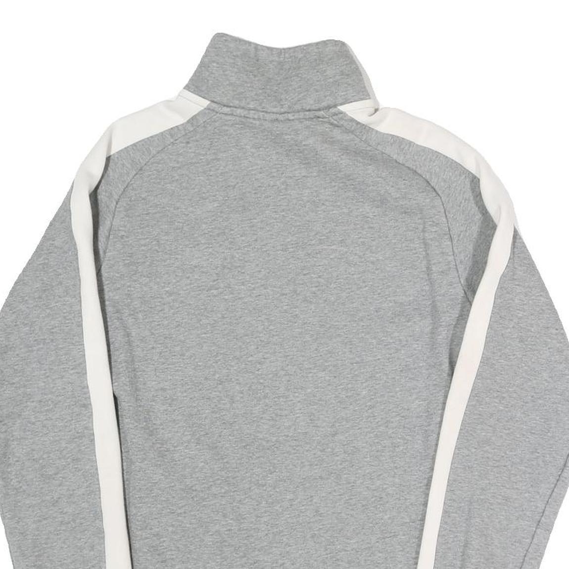 PUMA Mens Grey & White Zip Track Jacket XS Cotton Blend Plain Sportswear