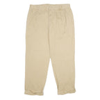 NAUTICA Mens Cotton Beige Classic Straight Trousers W36 L30 Casual Comfortable