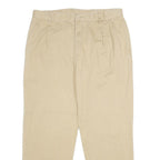 NAUTICA Mens Cotton Beige Classic Straight Trousers W36 L30 Casual Comfortable