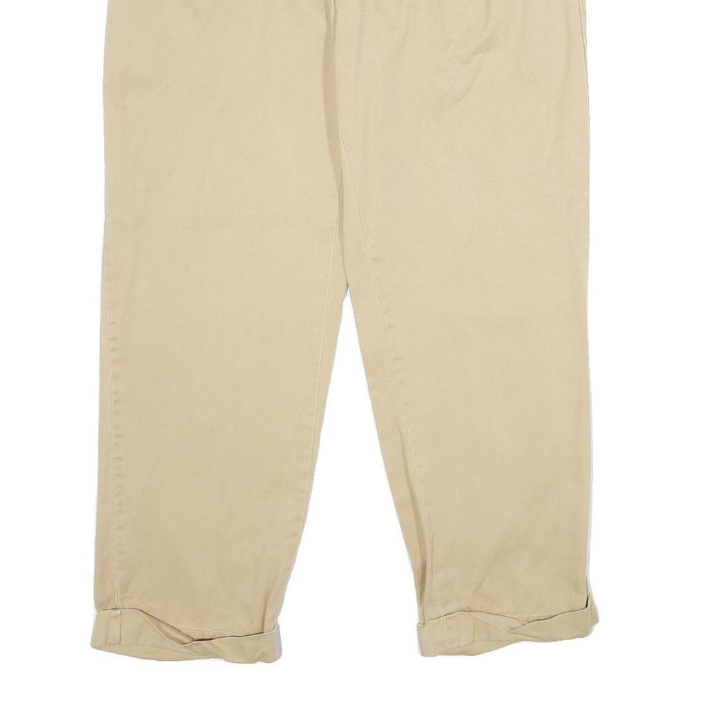 NAUTICA Mens Cotton Beige Classic Straight Trousers W36 L30 Casual Comfortable