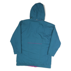 CURRENT SEEN Womens Blue & Purple Zip Jacket M Polyester Blend Hooded Plain