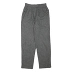 WILLOWRIDGE Womens Wool Blend Grey Relaxed Straight Trousers W26 L28 Comfortable