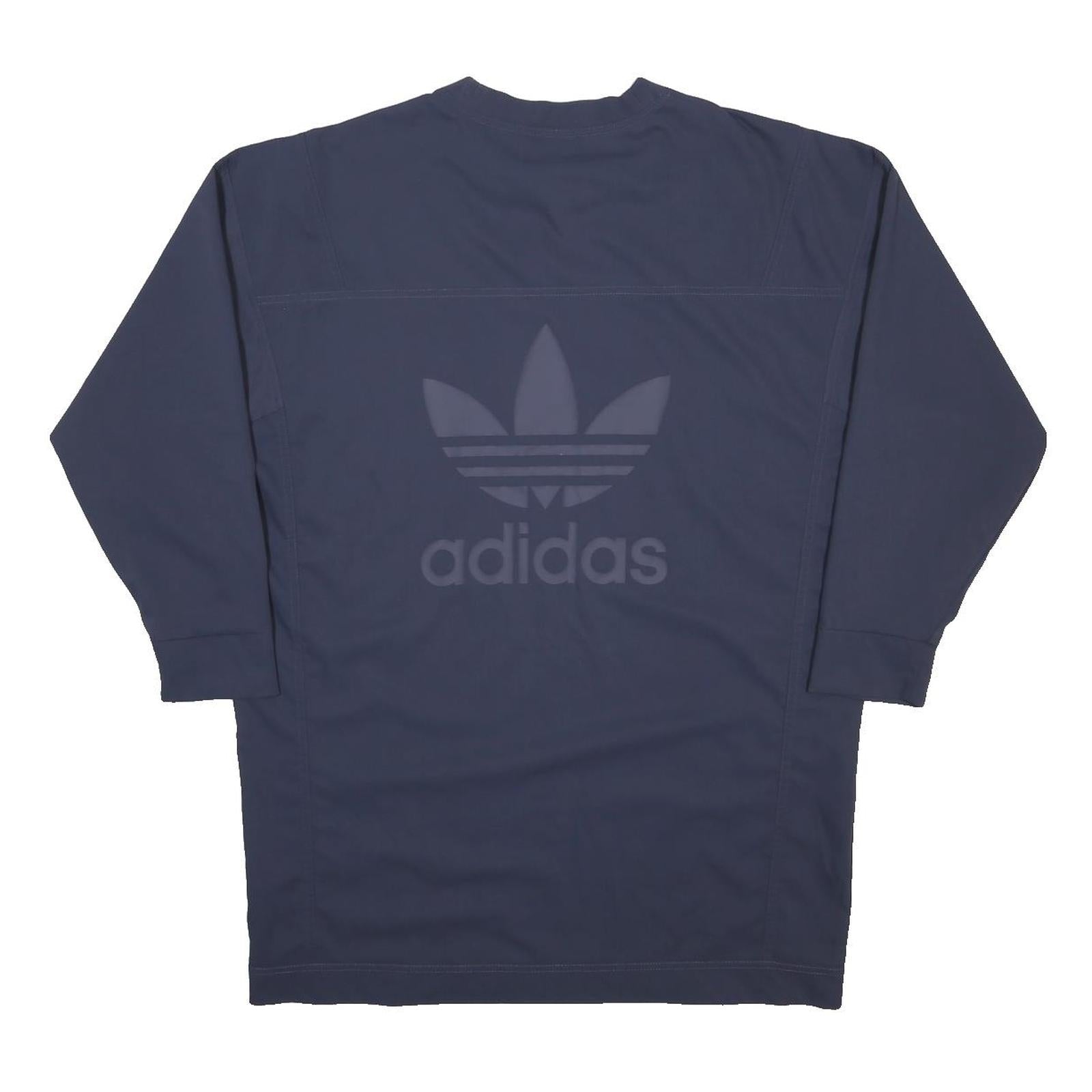 ADIDAS ORIGINALS Womens Blue Dress Polyester Blend Long Sleeve Crew Neck UK 10