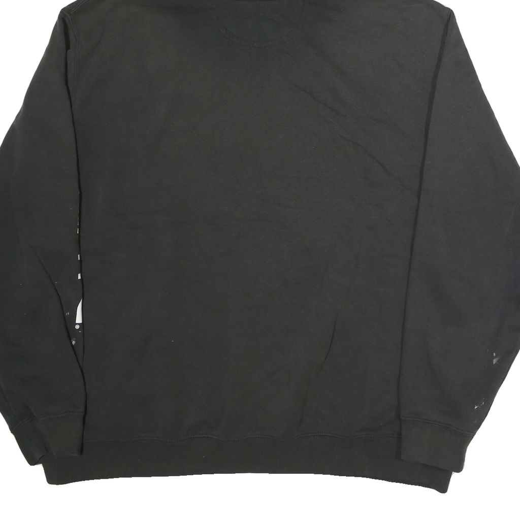 CARHARTT Mens Black Hoodie 2XL Cotton Pullover Logo Print Workwear