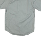 Mens Pale Green Cotton Blend Short Sleeve Shirt S Button Front Cargo Pockets