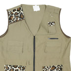 Womens Beige & Brown Animal Print Polyester Blend Jacket XL Plain Safari Utility