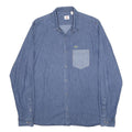 LACOSTE LIVE Mens Blue Denim Shirt XL Casual Cotton Long Sleeve Pocket