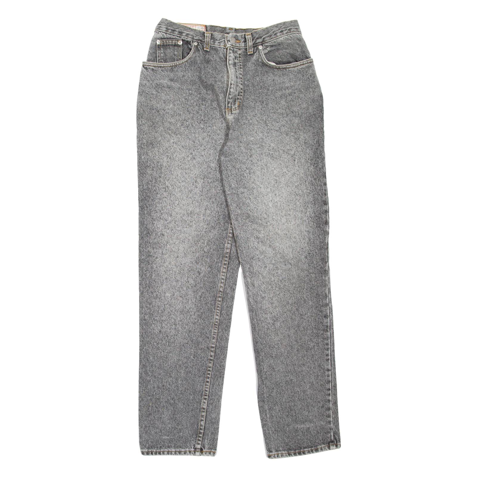 RIFLE Womens Jeans Grey Regular Mom 90s Stone Wash W26 L30