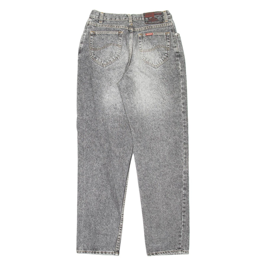 RIFLE Womens Jeans Grey Regular Mom 90s Stone Wash W26 L30