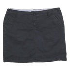 JESSICA Womens Black Mini Cotton Blend Plain Skort M Casual Everyday Style