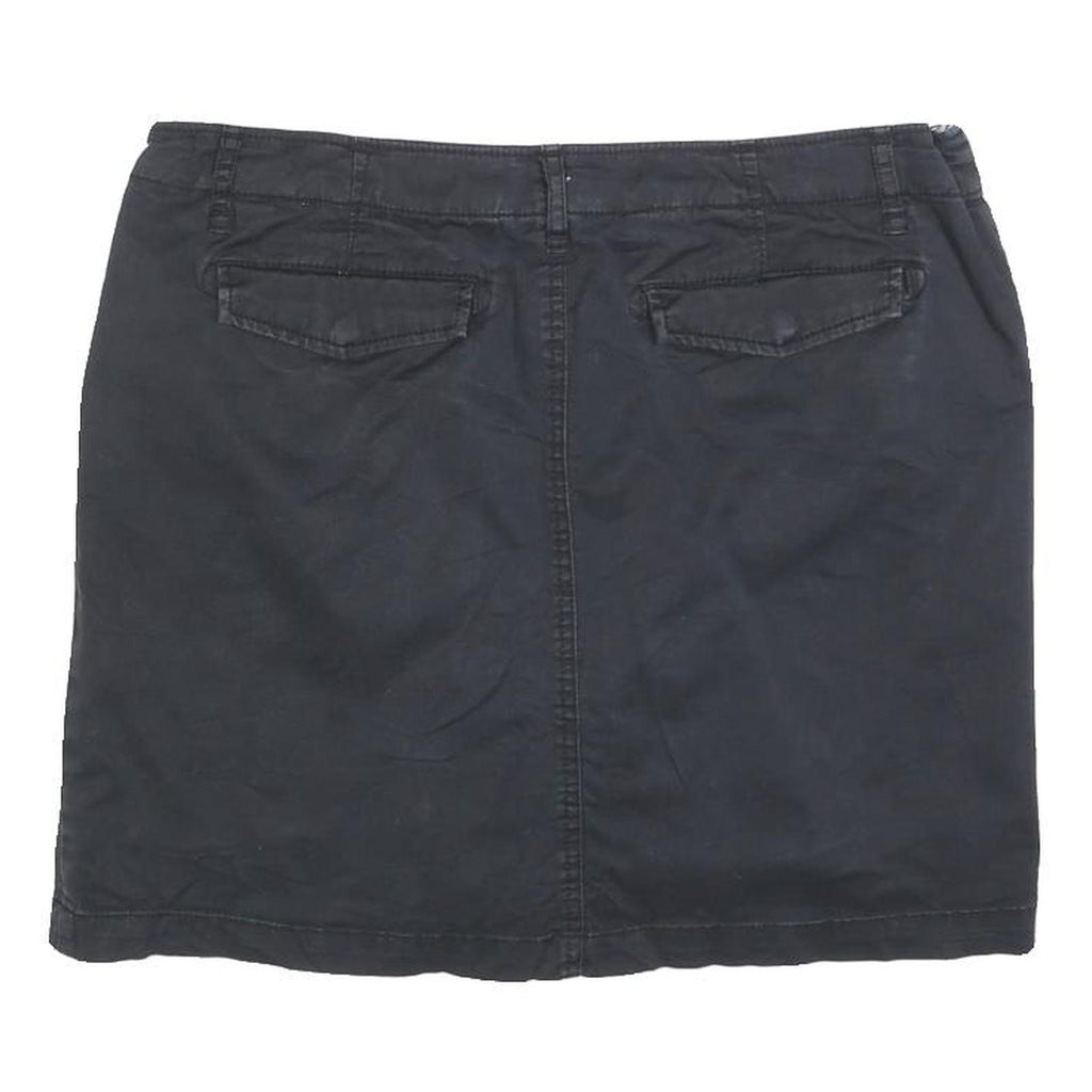 JESSICA Womens Black Mini Cotton Blend Plain Skort M Casual Everyday Style